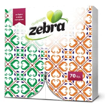 Zebra Easy Open сгънати салфетки
