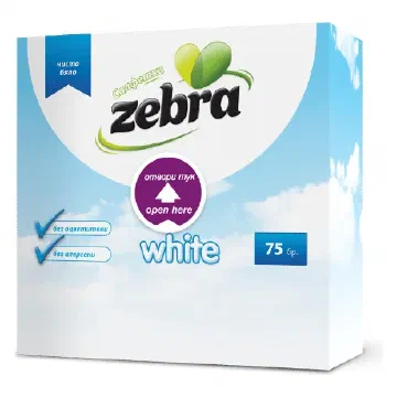 Zebra Easy Open White бели салфетки