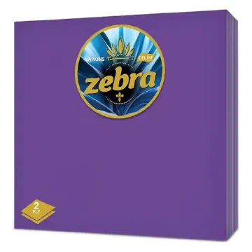 Zebra Deluxe лилави двупластови салфетки
