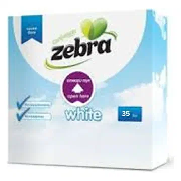 Zebra Deluxe White бели сгънати салфетки
