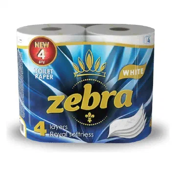 Zebra White тоалетна хартия, 4 пласта