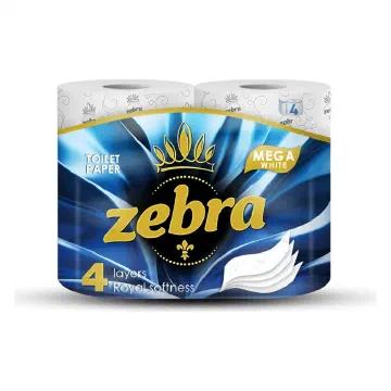 Zebra Mega White тоалетна хартия, 4 пласта