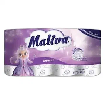 Maliva Romance ароматизирана тоалетна хартия (лилава опаковка)