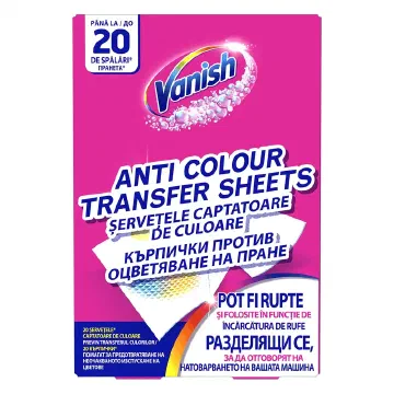 Vanish Anti Colour Transfer Sheets кърпички против оцветяване на прането