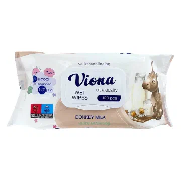 Viona Donkey Milk мокри кърпи с капак