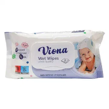 Viona Talco мокри кърпи с капак