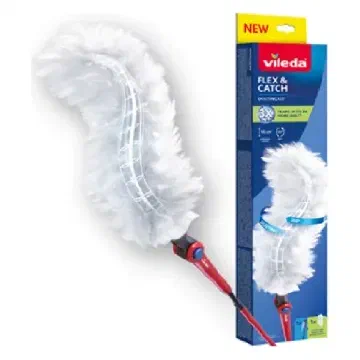 Vileda Flex & Catch XL прахоуловител с дълга дръжка 93 см и 1 пълнител