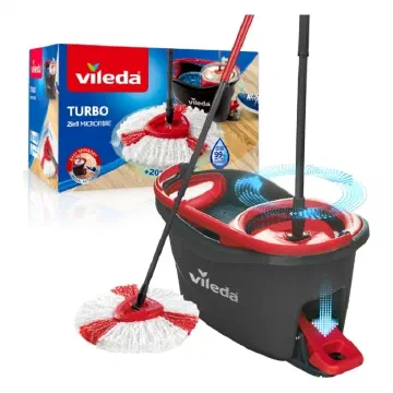 Vileda Turbo 2in1 Microfibre комплект кофа с педал и моп