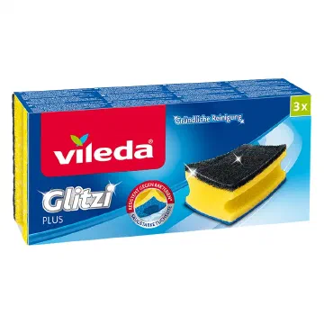 Vileda Glitzi Plus профилирани гъби за съдове