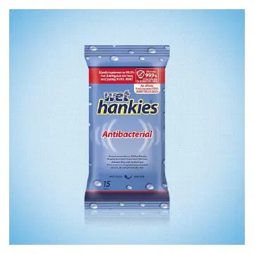 Wet Hankies Antibacterial антибактериални мокри кърпи