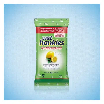 Wet Hankies Antibacterial Lemon антибактериални мокри кърпи