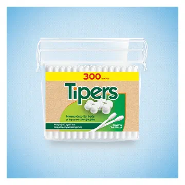 Tipers биоразградими клечки за уши с хартиена пръчица
