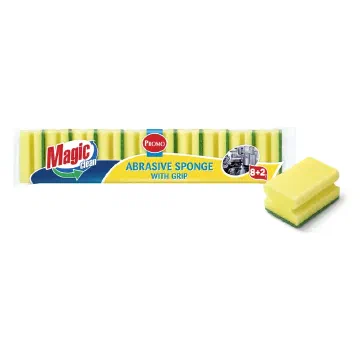Magic Clean Abrasive Sponge with Grip гъби с канал