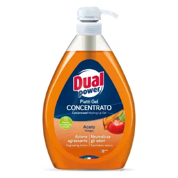 Dual Power Piatti Gel Concentrato Aceto гел за съдове с оцет