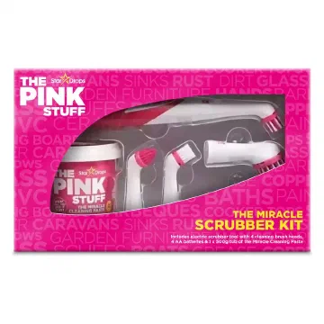 The Pink Stuff Miracle Scrubber Kit електрическа четка с 4 накрайника и паста