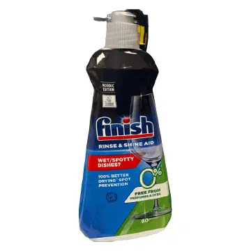 Finish Rinse & Shine Aid 0% гланц за съдомиялна (без парфюм и оцветители)