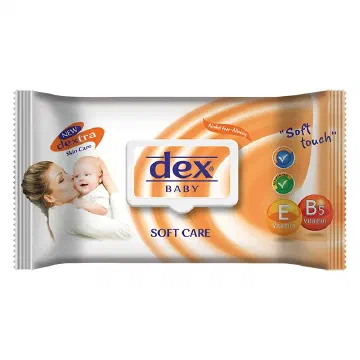 Dex Baby Soft Care мокри кърпи с капак