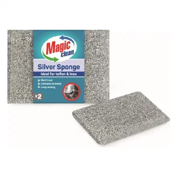Magic Clean Premium Silver Sponge метализирани гъби за тефлон и инокс