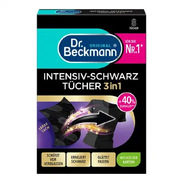 Dr. Beckmann Intensiv-Schwarz кърпички за черно пране 3 в 1